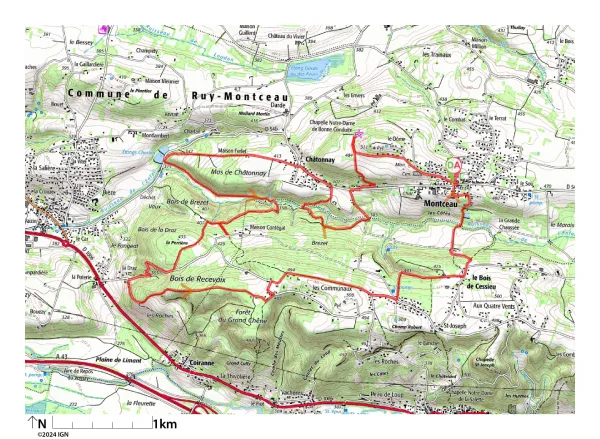 Tracé du circuit rouge