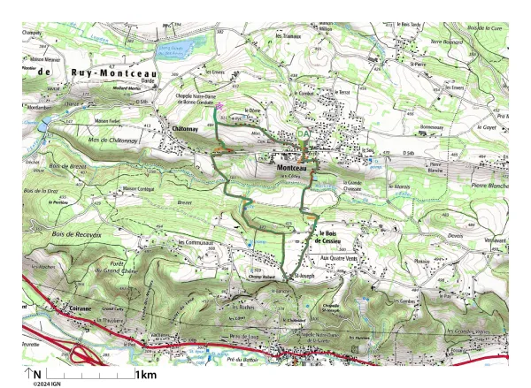 Tracé du circuit vert